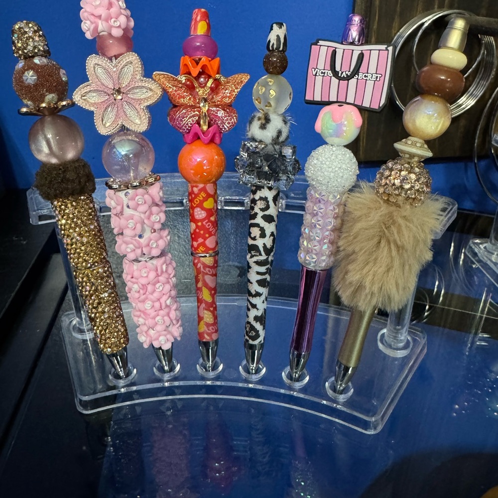 Decorative Beaded Home Office Pen - Stylish Accent